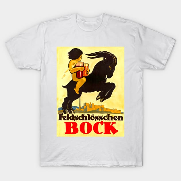 Vintage Advertising - Feldschlosschen Bock T-Shirt by Culturio